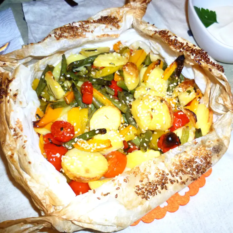 Verdure al cartoccio con salsa di&nbsp;yogurt