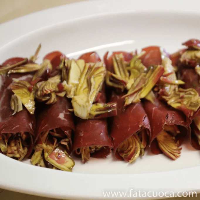 INVOLTINI DI BRESAOLA CON&nbsp;CARCIOFI